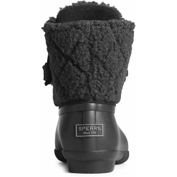 NEW SPERRY women's saltwater sherpa bootie in black - Picture 4 of 5